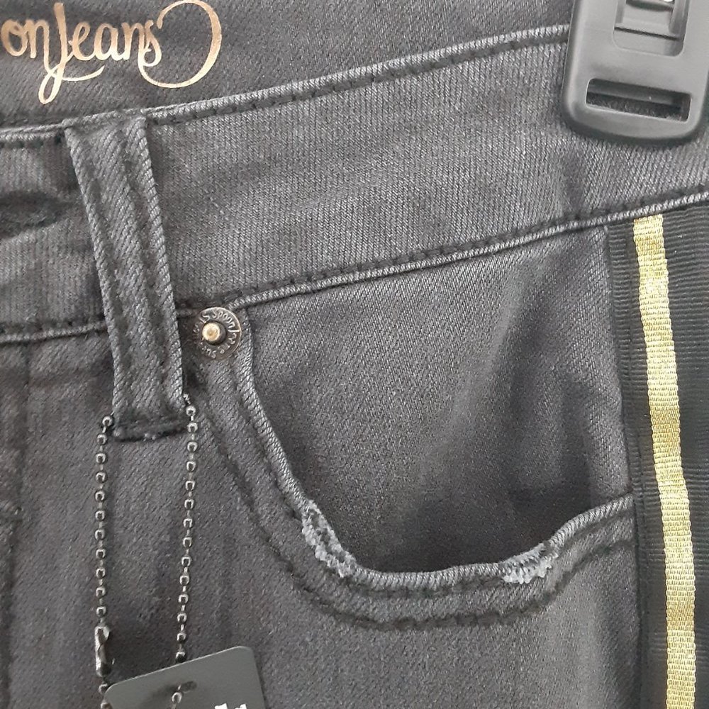 New Spoon Jeans Women's Skinny Leg Spandex Pants | Black | Size: 1 Pants Bottoms - Picture 5 of 10
